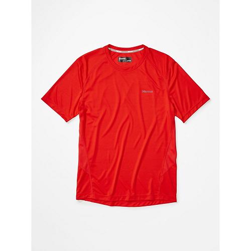 Marmot Clothes Red NZ - Windridge T-Shirts Mens NZ1692305